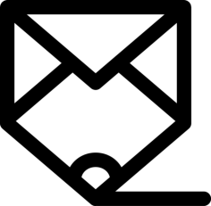 Pen Tip Turned Into An Envelope Outline Svg Vector, Free Vectors File